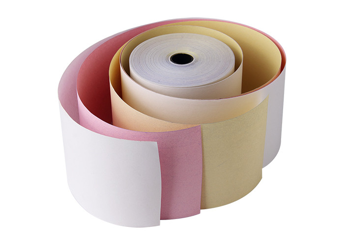 27x50mm 3 Ply Pos Machine Paper Rolls Carbonless 58gsm