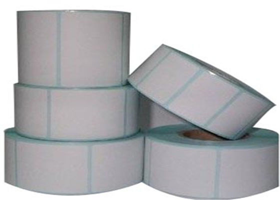 60x30mm Yellow Glassine Liner Thermal Printer Sticker Roll