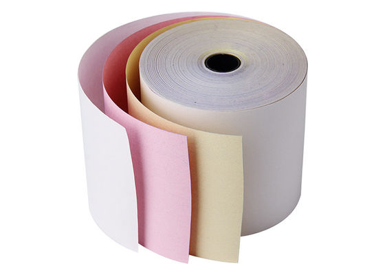 3 Ply Carbonless ATM Thermal Paper Rolls 80gsm For POS Machine